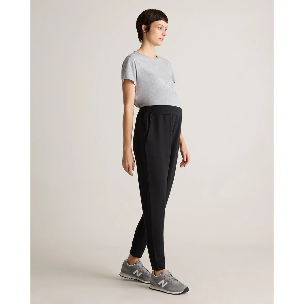 Quince SuperSoft Fleece Maternity Joggers Black Size Small New With Tags - Picture 3 of 7
